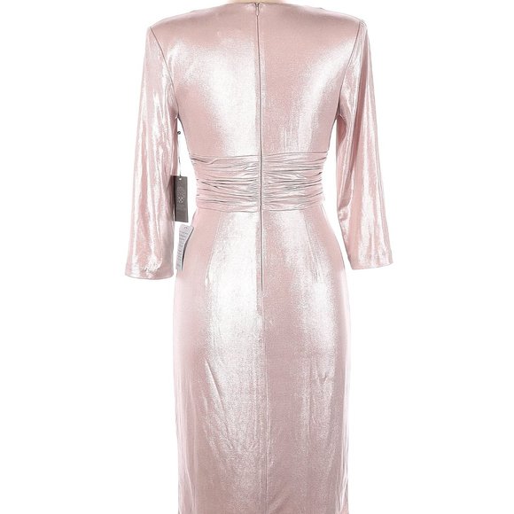 NWT Vince Camuto metallic shine pink party holiday dress, size 6 - Picture 3 of 4